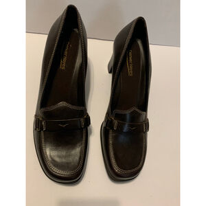 Denver Hayes brown chunky heel loafers size 8.5